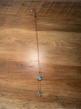 Authentic Blue Opal Turquoise Pendant Necklace
